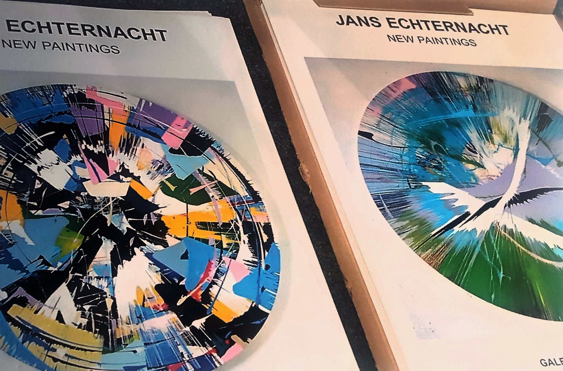 Spin-Painting in der Ausstellung