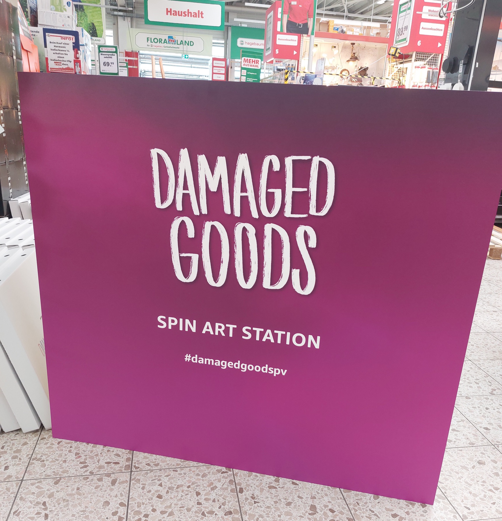 Spin art station for the Prime Video Damaged Goods event