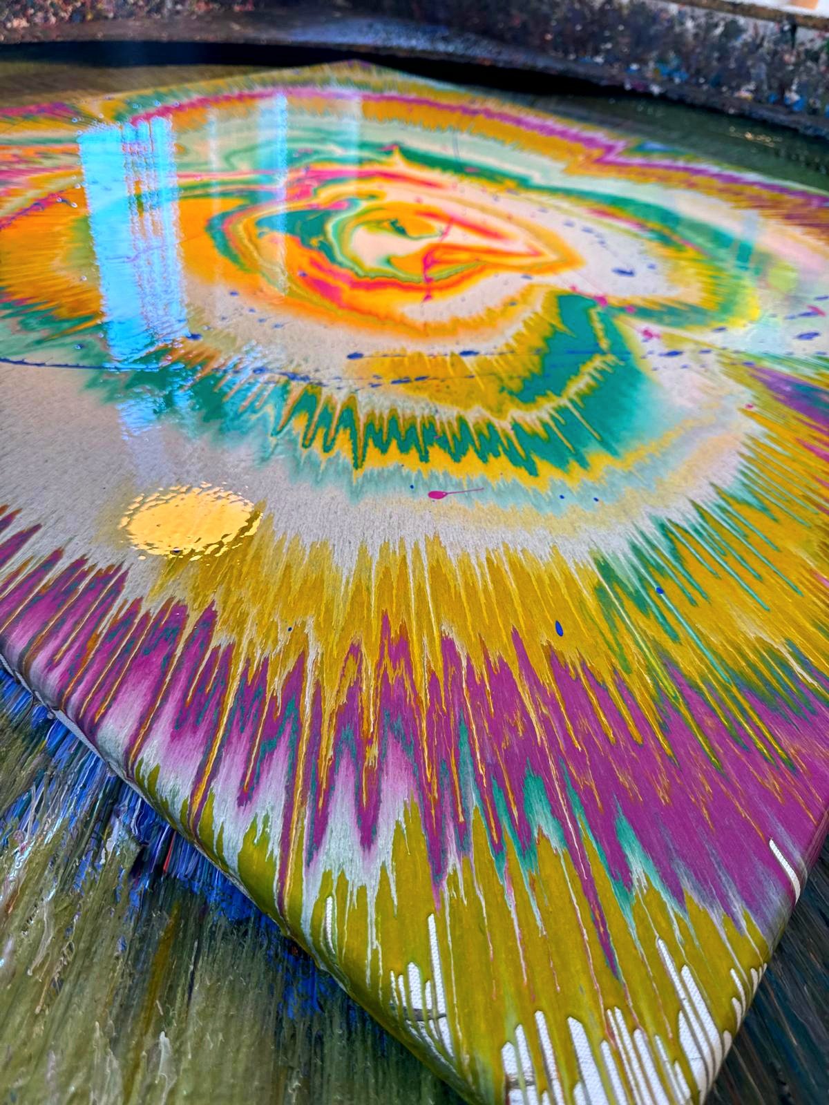 Spin Painting im Privatworkshop