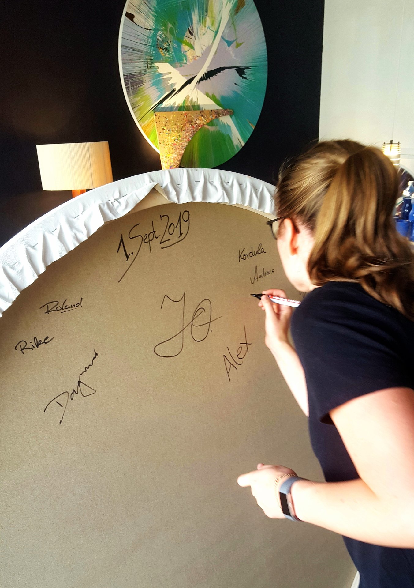 Spin Painting beim Workshop-Special