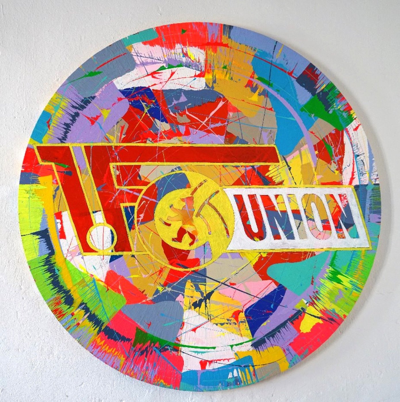 Group with a finished team artwork